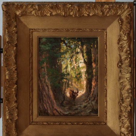 Painting, Deer in Cedars, 2000.15.1327