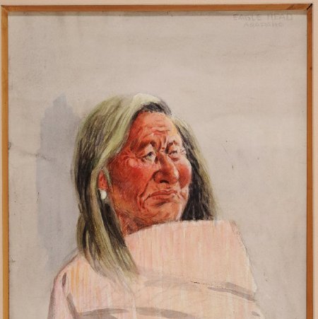 Painting, Eagle Head, Arapaho,2016.71.38 (front)