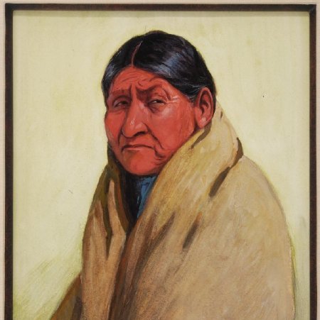Painting, Mrs. Lone Wolf, Cheyenne, 2016.71.20 (front)