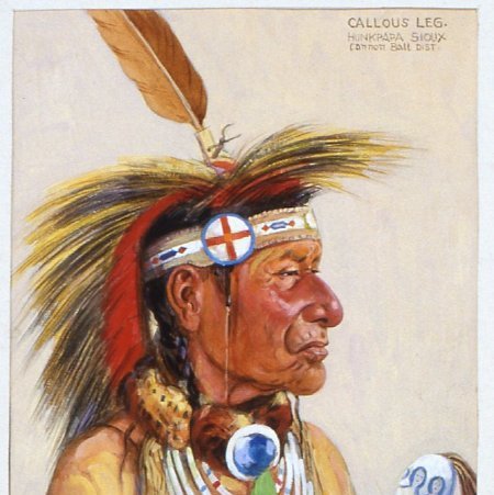 Painting, Callous Leg, Hunkpapa Sioux, 2003.85.02 (front)