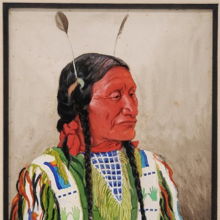 Painting, Little Hawk, Cheyenne, 2016.71.18 (front)