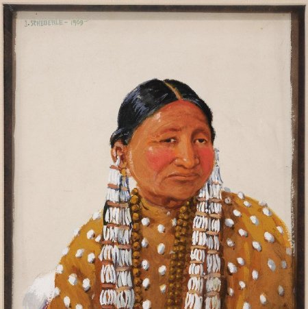 Painting, Chase Almond Sioux Woman, 2016.71.06 (front)