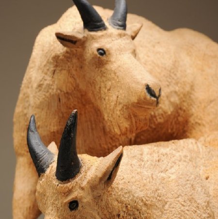 Carving, Goats, 2000.15.868 (detail)