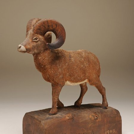 Carving, Big Horn Sheep, X1966.27.04