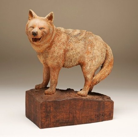 Carving, Wolf, X1966.27.03